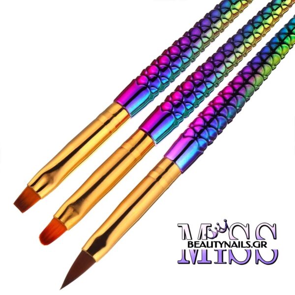 Πινέλο Gel-Acrygel-Ακρυλικού Mermaid 3 Τεμ.