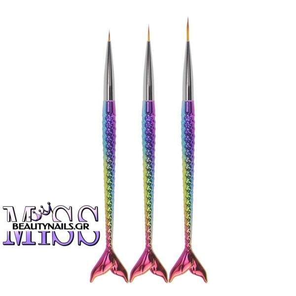 Πινέλο Nail Art Mermaid 3τεμ.