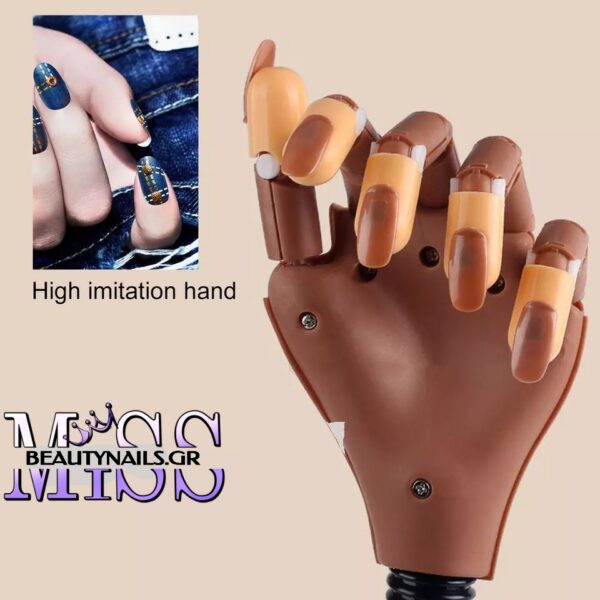 Εκπαιδευτικό Χέρι Μανικιούρ Εύκαμπτο με Βάση στήριξης και 100 tips