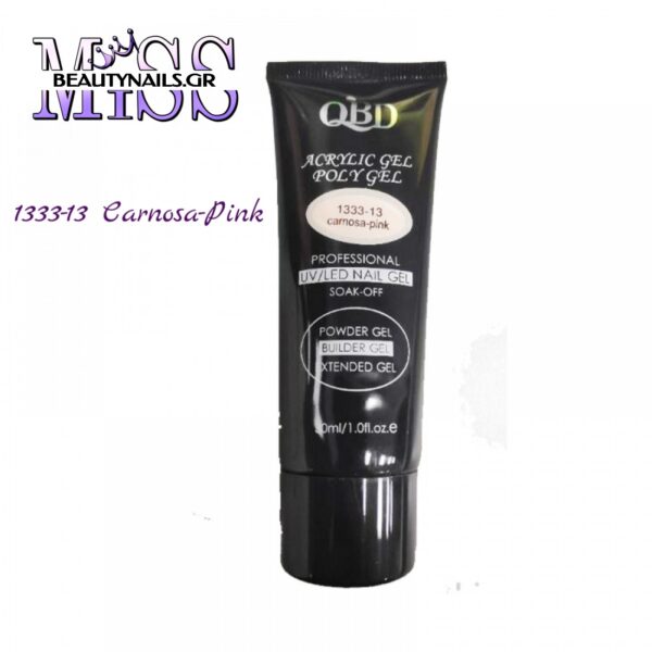 QBD Acrylic Gel UV/LED SOAK OFF 30ml 1333-13 Carnosa Pink