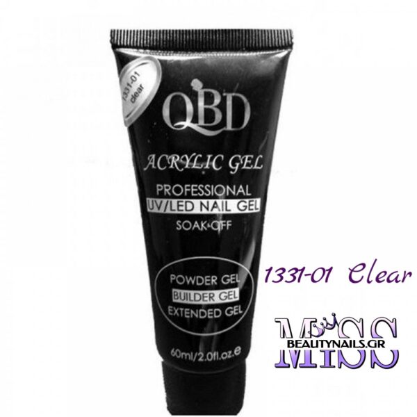 QBD Acrylic Gel UV/LED SOAK OFF 60ml 1331-01 Clear