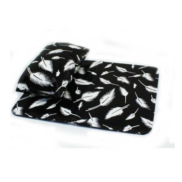 Μαξιλαράκι με σουπλά δερματίνης για μανικιούρ Μαύρο Πούπουλο