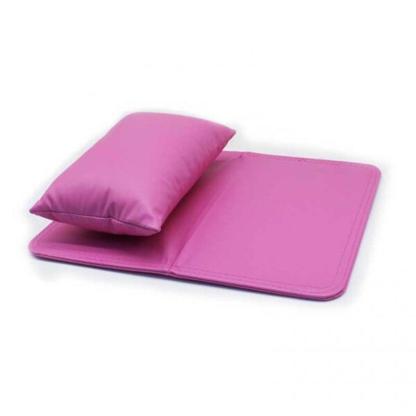 Μαξιλαράκι με σουπλά δερματίνης για μανικιούρ Ροζ