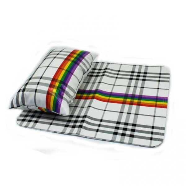 Μαξιλαράκι με σουπλά δερματίνης για μανικιούρ Καρό