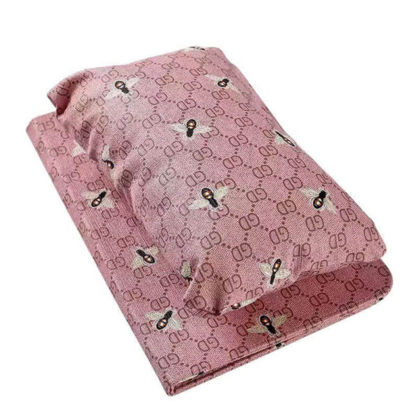 Μαξιλαράκι με σουπλά δερματίνης για μανικιούρ Ρόζ Μέλισσες