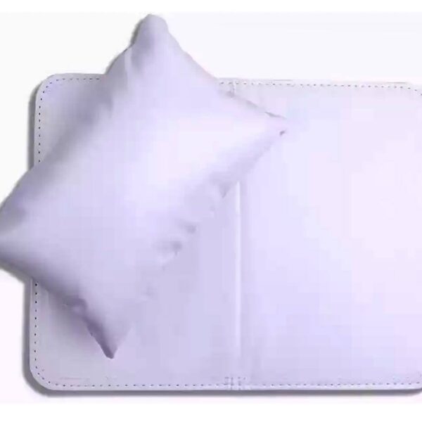 Μαξιλαράκι με σουπλά δερματίνης για μανικιούρ Λευκό