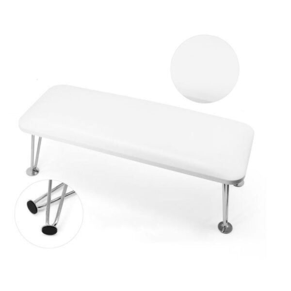 Σκαμπό Μανικιούρ Δερμάτινο Άσπρο