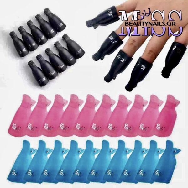 Πλαστικα Κλιπ Μανταλάκια για Αφαίρεση Ημιμόνιμου Σετ 10 τεμάχια Μαύρα