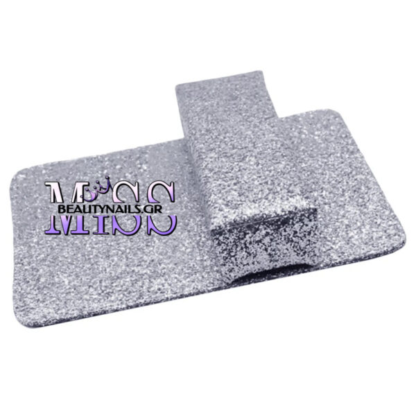 Σετ Μαξιλάρι και Σουπλά Χεριών με Glitter Silver