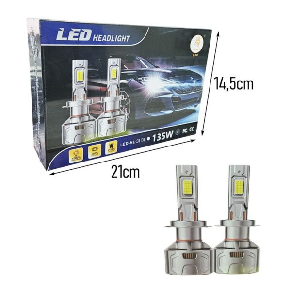 Λαμπες Αυτοκινήτου LED Headlight Υψηλής Φωτεινότητας 135W Σετ 2 Τεμαχίων H7 -  LED Headlight Car Bulbs